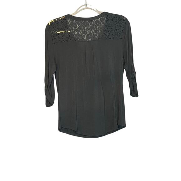 NY&Co Soho Grey 3/4 Sleeve Top M - Picture 4 of 4